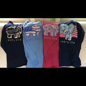 Lot of 4 Ivory Ella long sleeve T-shirts